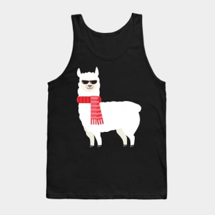 Cute & Adorable Llama With Cool Sunglasses Tank Top